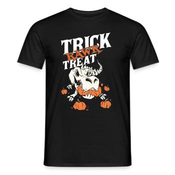 Squelette T-Rex Halloween Creepy Dino Horror Din - T-shirt homme - noir - Devant - AI Model Male 178 light (178cm)