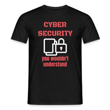 Cybersecurity - IT Security Computer Scientist - Men's T-Shirt - black - Front - AI Model Male 178 light (178cm)