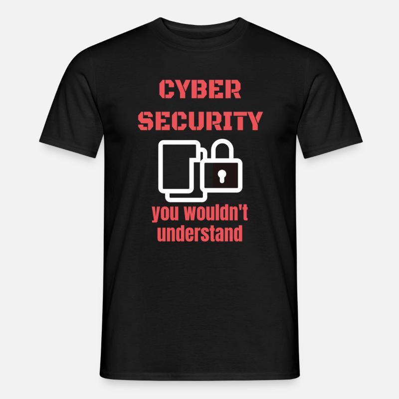 Cybersecurity - IT-Sicherheit Informatiker - Männer T-Shirt - Schwarz