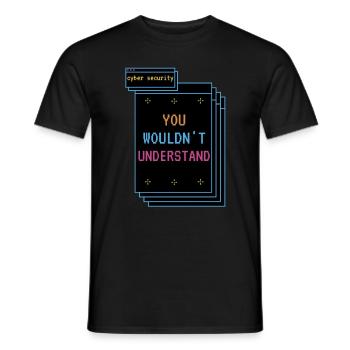 Cybersecurity - IT Security Computer Scientist - Men's T-Shirt - black - Front - AI Model Male 178 light (178cm)