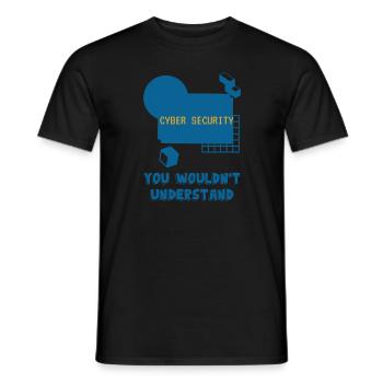 Cybersecurity - IT-Sicherheit Informatiker - Männer T-Shirt - Schwarz - Vorne - AI Model Male 178 light (178cm)
