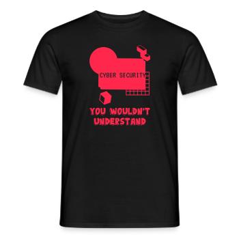 Cybersecurity - IT Security Computer Scientist - Men's T-Shirt - black - Front - AI Model Male 178 light (178cm)