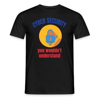 Cybersecurity - IT Security Computer Scientist - Men's T-Shirt - black - Front - AI Model Male 178 light (178cm)