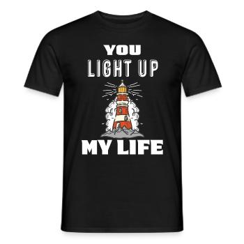 Lighthouse Hope Anchor Sea Ocean Captain Nauti - Men's T-Shirt - black - Front - AI Model Male 178 light (178cm)
