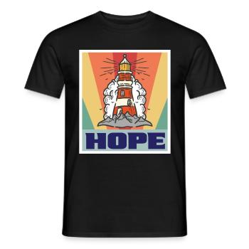 Be Light Lighthouse Anchor Sea Nautical Ocean Cape - T-shirt homme - noir - Devant - AI Model Male 178 light (178cm)