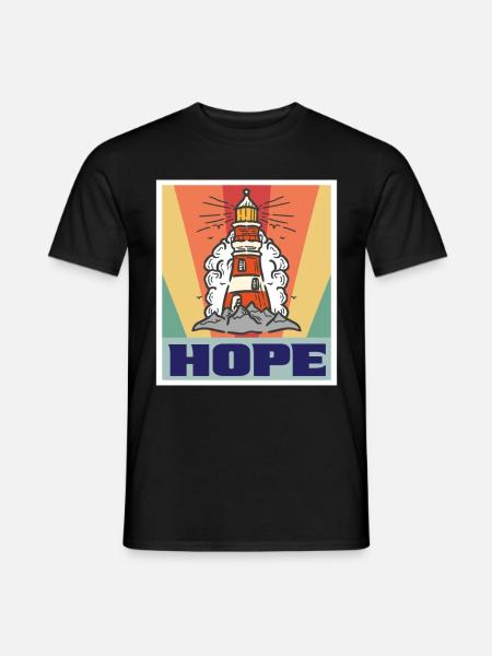 Vær let fyrtårn ankerhav søkap - Mænd T-shirt - sort