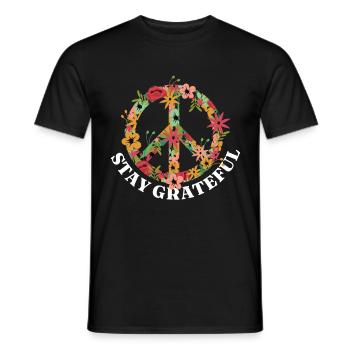Signe de paix Hippie Amour Paix Liberté Blis - T-shirt homme - noir - Devant - AI Model Male 178 light (178cm)