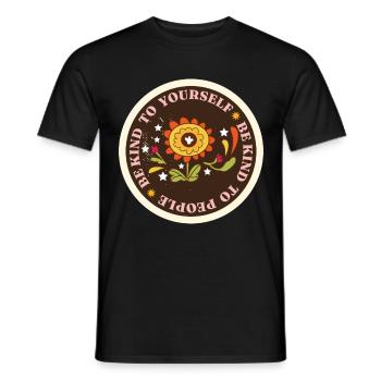 Peace Sign Give Peace a Chance Hippie - Men's T-Shirt - black - Front - AI Model Male 178 light (178cm)