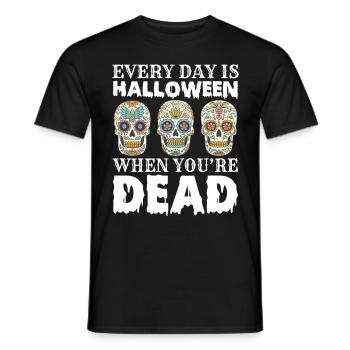 Crâne de sucre Dia de Los Muertos Crâne - T-shirt homme - noir - Devant - AI Model Male 178 light (178cm)