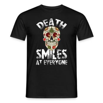 Skull Death Sugar Skull Day of the Dead Lot M - Men's T-Shirt - black - Front - AI Model Male 178 light (178cm)