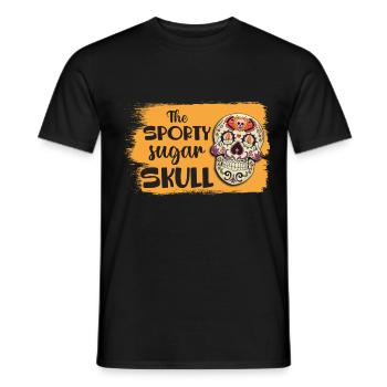 Crâne de sucre Crâne Jour de la mort des morts - T-shirt homme - noir - Devant - AI Model Male 178 light (178cm)