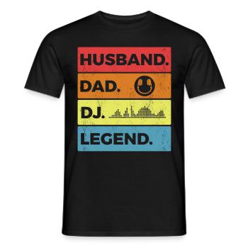 DJ Auftritt Auflegen - Männer T-Shirt - Schwarz - Vorne - AI Model Male 178 light (178cm)