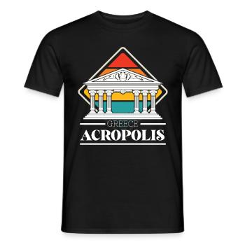 Grèce Acropole Ville grecque Athènes Par - T-shirt homme - noir - Devant - AI Model Male 178 light (178cm)