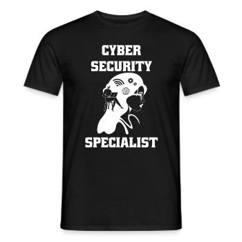 Cybersecurity - IT Security Computer Scientist - Men's T-Shirt - black - Front - AI Model Male 178 light (178cm)