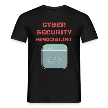 Cybersecurity - IT-Sicherheit Informatiker - Männer T-Shirt - Schwarz - Vorne - AI Model Male 178 light (178cm)