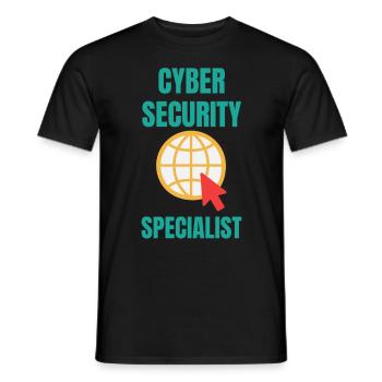 Cybersecurity - IT Security Computer Scientist - Men's T-Shirt - black - Front - AI Model Male 178 light (178cm)