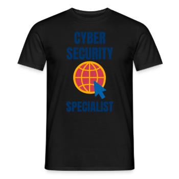 Cybersecurity - IT-Sicherheit Informatiker - Männer T-Shirt - Schwarz - Vorne - AI Model Male 178 light (178cm)