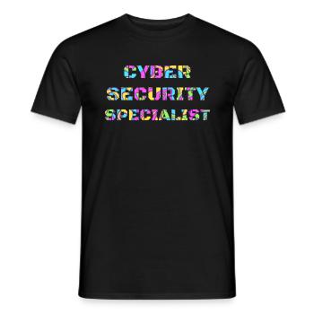Cybersecurity - IT Security Computer Scientist - Men's T-Shirt - black - Front - AI Model Male 178 light (178cm)
