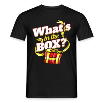 Whats In The Box Cadeau pour Noël - T-shirt homme - noir - Devant - AI Model Male 178 light (178cm)