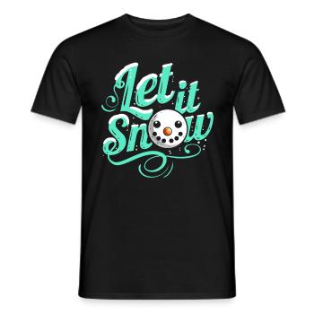 Let It Snow Bonhomme de neige Joyeux Noël - T-shirt homme - noir - Devant - AI Model Male 178 light (178cm)