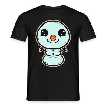 Drôle de bonhomme de neige comique pour Noël - T-shirt homme - noir - Devant - AI Model Male 178 light (178cm)