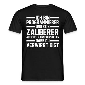 Programmieren Entwickler Coder Programmierer - Männer T-Shirt - Schwarz - Vorne - AI Model Male 178 light (178cm)
