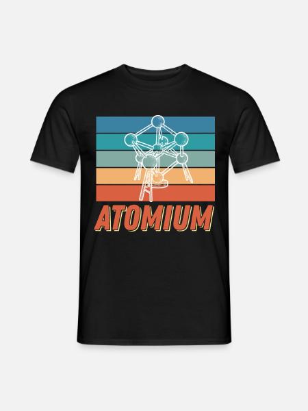 Atomium Wissenschaft Atomkern Physik Atom Physiker - Männer T-Shirt - Schwarz