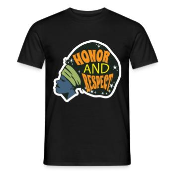 Black Woman Honor and Respect Black History - Men's T-Shirt - black - Front - AI Model Male 178 light (178cm)