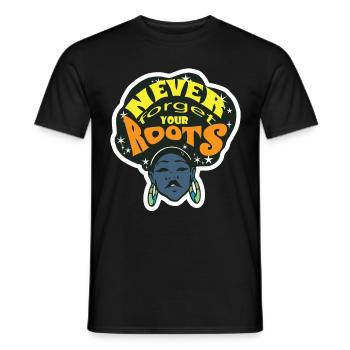 Mois de l’histoire des Noirs Racines noires Mélanine - T-shirt homme - noir - Devant - AI Model Male 178 light (178cm)