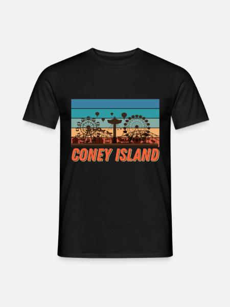 Brooklyn Coney Island Retro Zirkus Fun Park New Yo - Männer T-Shirt - Schwarz