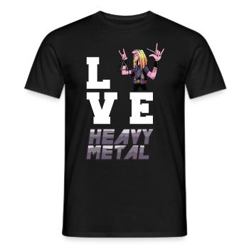 J’adore le heavy metal rock toi fan de metal rocking hard r - T-shirt homme - noir - Devant - AI Model Male 178 light (178cm)