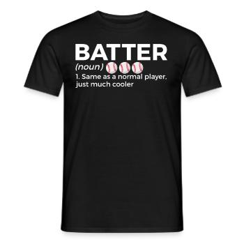 Baseball for Baseball Players - Men's T-Shirt - black - Front - AI Model Male 178 light (178cm)