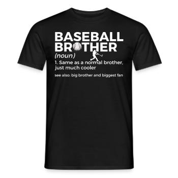 Baseball for Baseball Players - Men's T-Shirt - black - Front - AI Model Male 178 light (178cm)