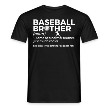 Baseball for Baseball Players - Men's T-Shirt - black - Front - AI Model Male 178 light (178cm)