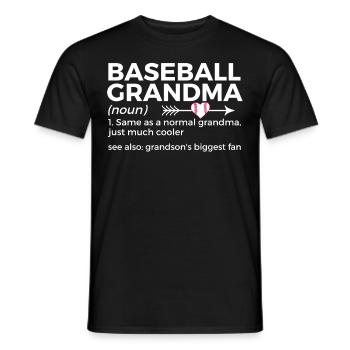 Baseball for Baseball Players - Men's T-Shirt - black - Front - AI Model Male 178 light (178cm)
