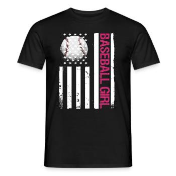 Baseball for Baseball Players - Men's T-Shirt - black - Front - AI Model Male 178 light (178cm)
