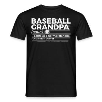 Baseball for Baseball Players - Men's T-Shirt - black - Front - AI Model Male 178 light (178cm)