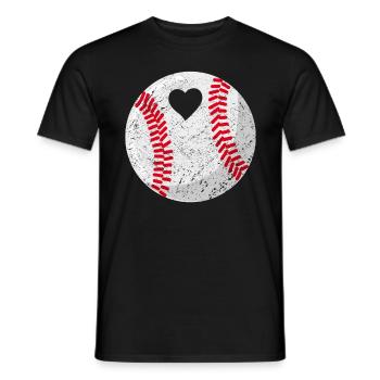 Baseball for Baseball Players - Men's T-Shirt - black - Front - AI Model Male 178 light (178cm)