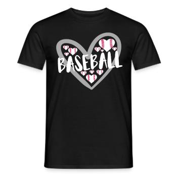 Baseball for Baseball Players - Men's T-Shirt - black - Front - AI Model Male 178 light (178cm)