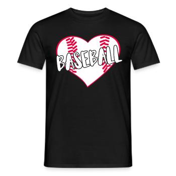 Baseball for Baseball Players - Men's T-Shirt - black - Front - AI Model Male 178 light (178cm)