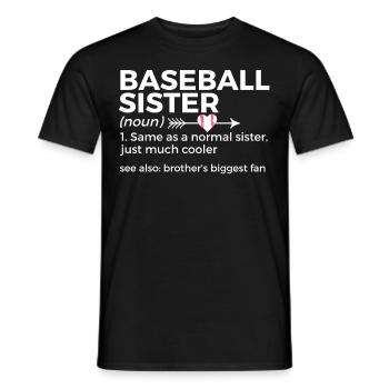 Baseball for Baseball Players - Men's T-Shirt - black - Front - AI Model Male 178 light (178cm)