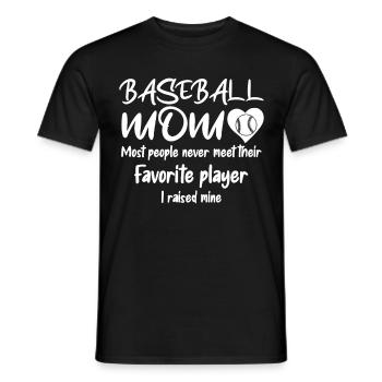 Baseball for Baseball Players - Men's T-Shirt - black - Front - AI Model Male 178 light (178cm)
