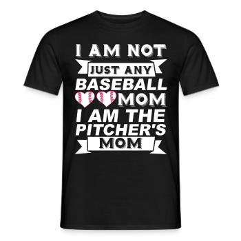 Baseball for Baseball Players - Men's T-Shirt - black - Front - AI Model Male 178 light (178cm)