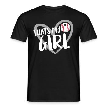Baseball for Baseball Players - Men's T-Shirt - black - Front - AI Model Male 178 light (178cm)
