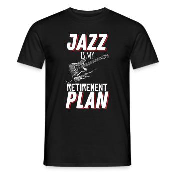 Jazz Musik Ruhestandsplan Musiker - Männer T-Shirt - Schwarz - Vorne - AI Model Male 178 light (178cm)
