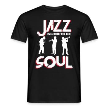 Musicien Jazz Soul Saxophone Music Orchestra - T-shirt homme - noir - Devant - AI Model Male 178 light (178cm)