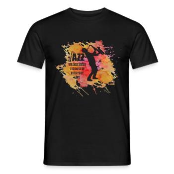 Musique Musiciens de jazz Orchestre de saxophone Musiciens - T-shirt homme - noir - Devant - AI Model Male 178 light (178cm)