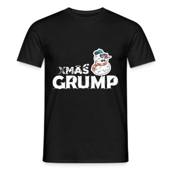 Merry Christmas Punks Snowman Punk Grump Xm - Men's T-Shirt - black - Front - AI Model Male 178 light (178cm)