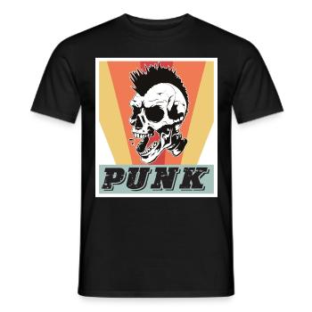Punk Rock Music Punks Rocking - Men's T-Shirt - black - Front - AI Model Male 178 light (178cm)