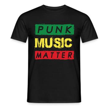 Punk Musik Materie Punks Rocking Weihnachten - Männer T-Shirt - Schwarz - Vorne - AI Model Male 178 light (178cm)